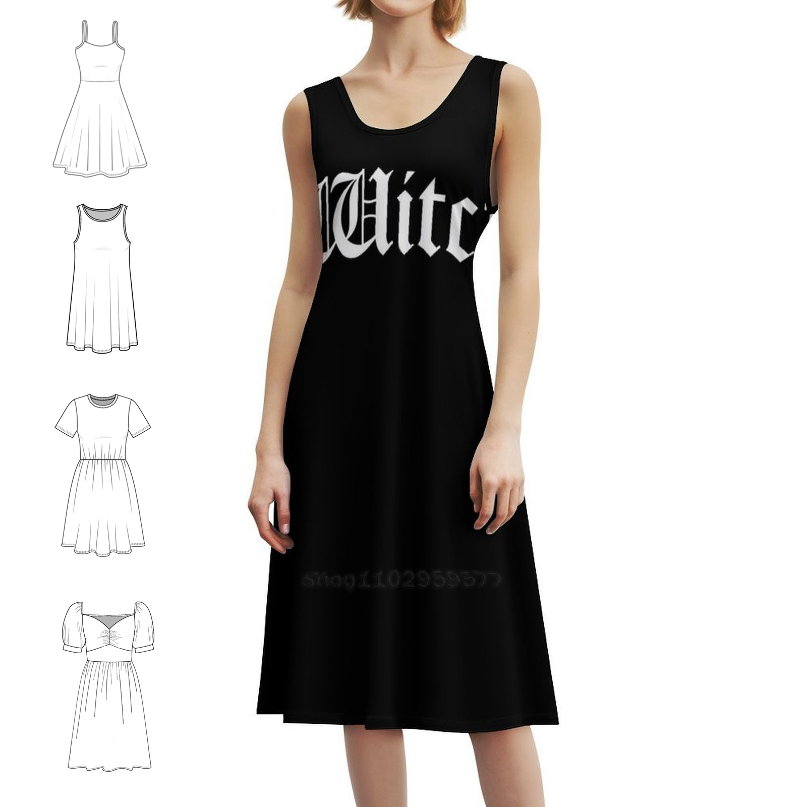 Summer Clothing For A Beach - Vestido bohemio de bruja sin mangas