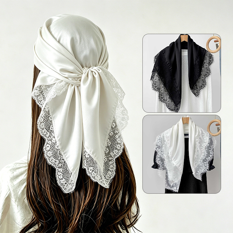 Summer Clothing Hijab - Pañuelo Cuadrado de 70x70cm para Mujer,