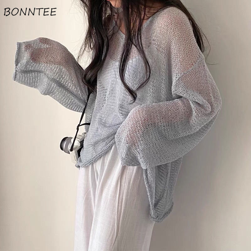 Summer Clothing Yarn - Jerseys finos de punto para mujer,