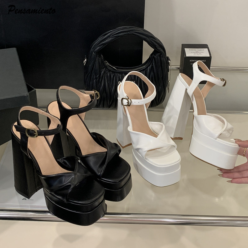 Summer Clothing Items - Sandalias de gladiador con plataforma doble