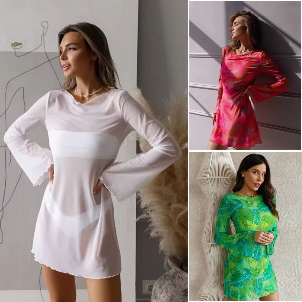 Vestido de playa de malla tran - Swim Cover Up Mesh reseña y precio