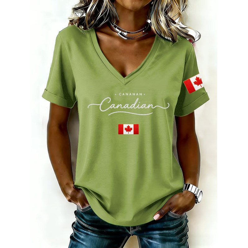 Camisetas con estampado de la  - Summer Clothing Women Canada reseña y precio