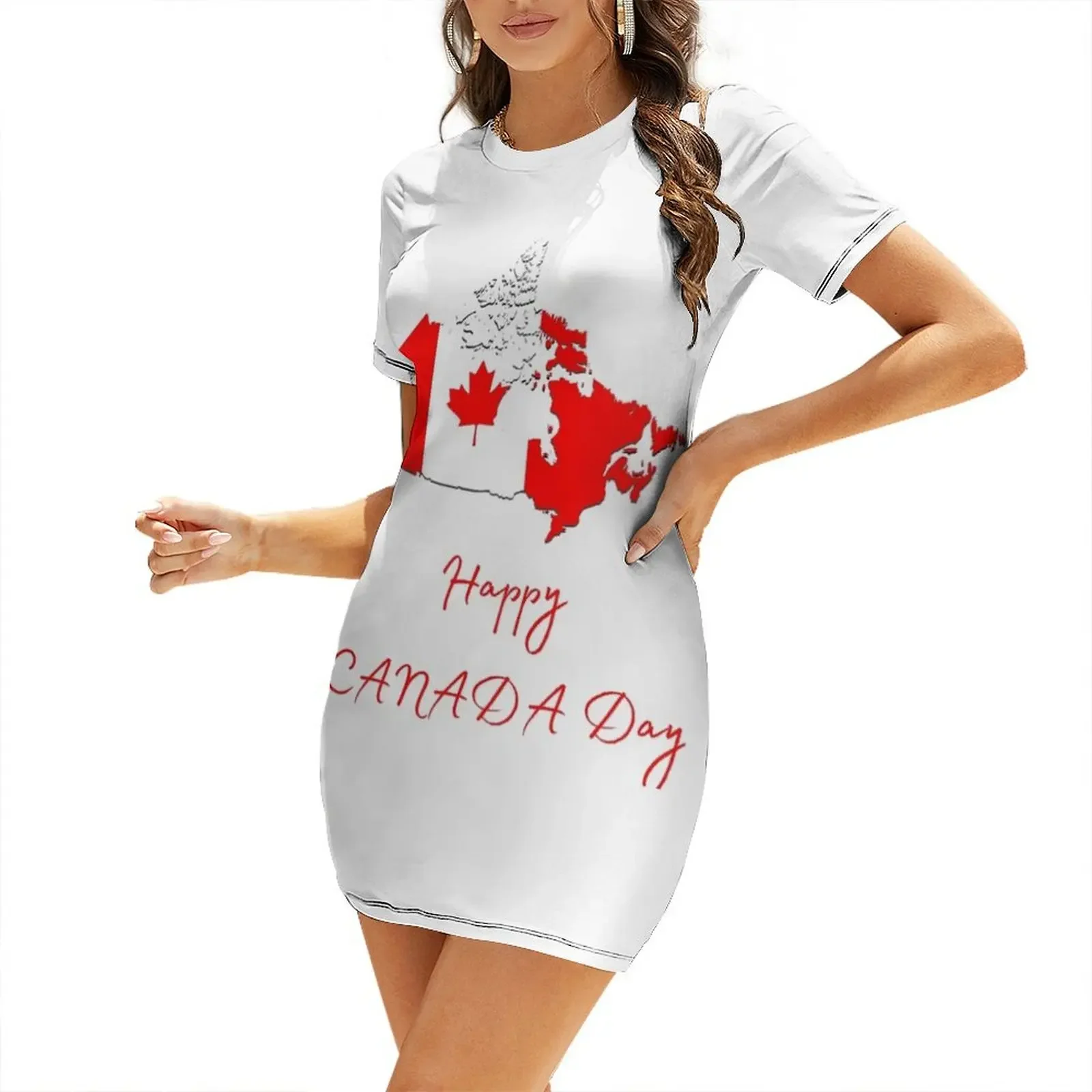 Vestido de manga corta para el - Summer Clothing Women Canada reseña y precio