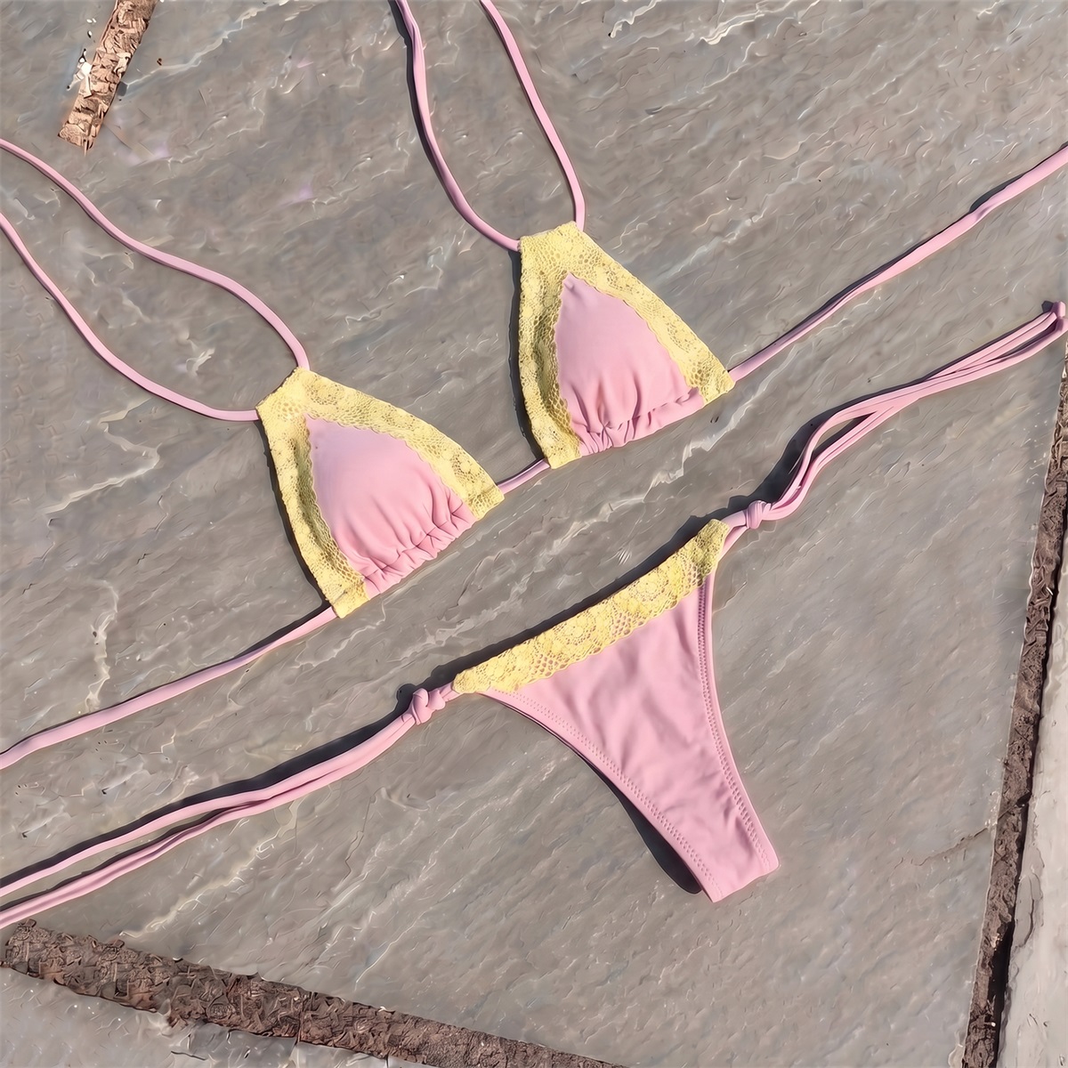 Conjunto de bikini sexy de 3 p - Swim Cover Up Mesh reseña y precio