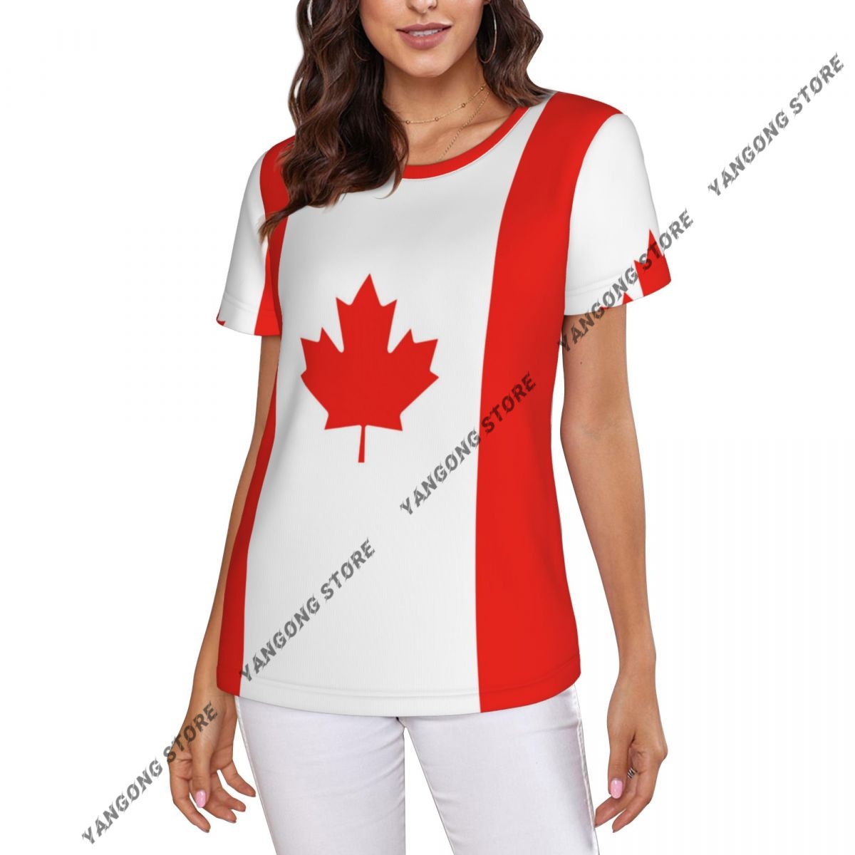 Camiseta de mujer con bandera  - Summer Clothing Women Canada reseña y precio
