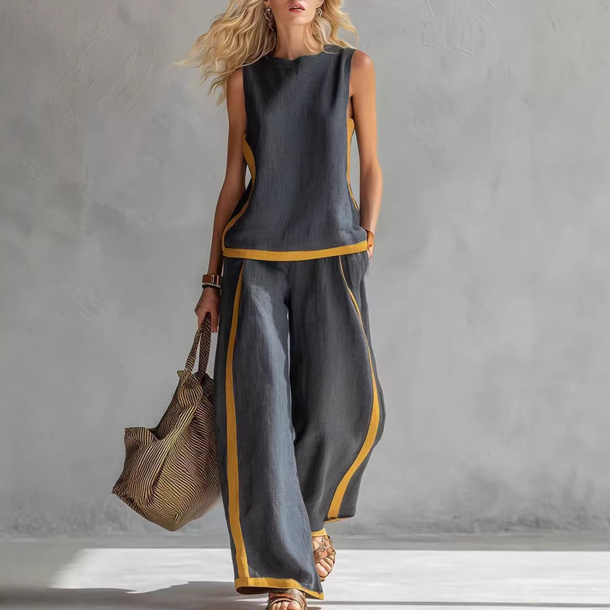 Conjunto de 2 piezas de lino p - Summer Linen Clothing For Women reseña y precio
