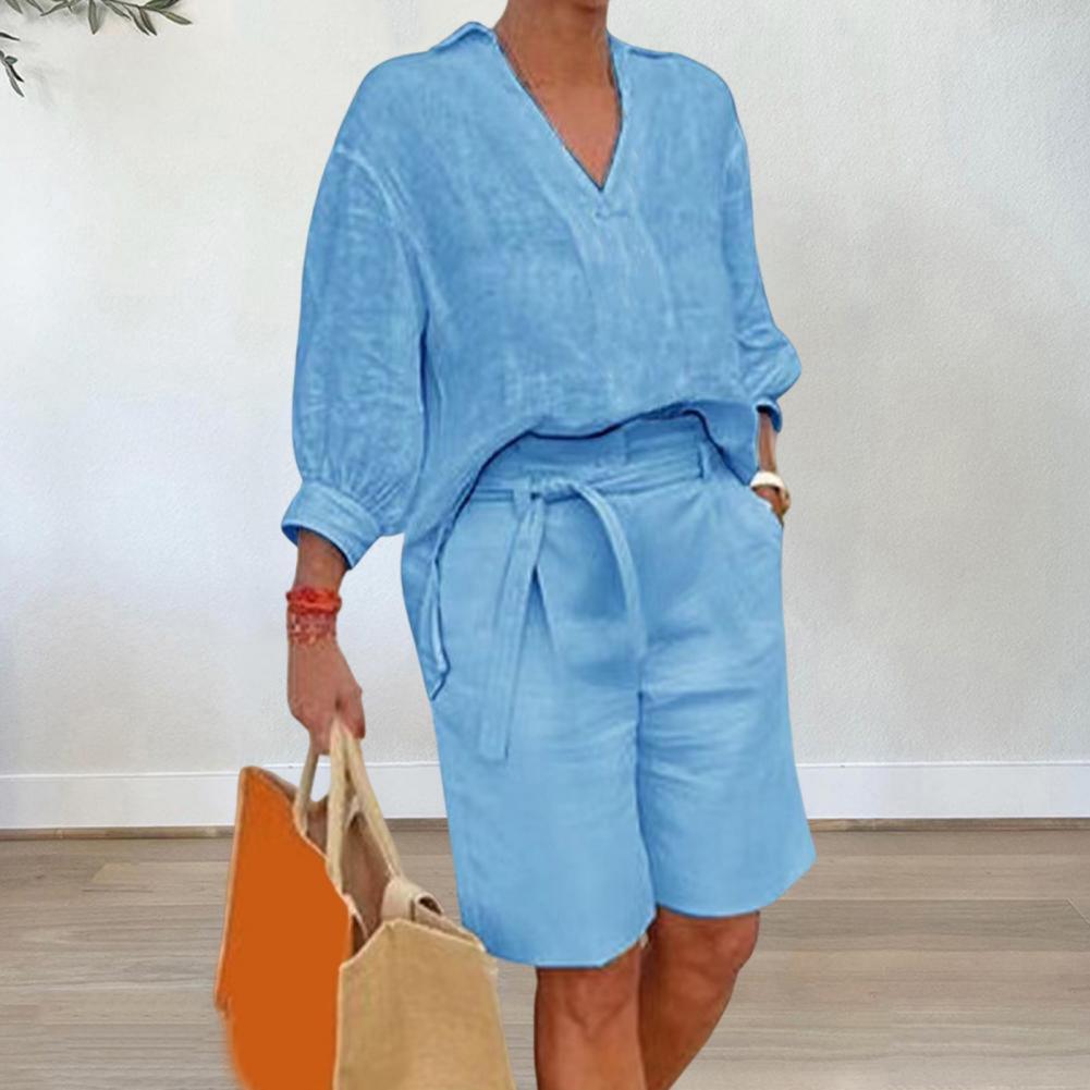Conjunto de dos piezas de algo - Summer Clothing Linen reseña y precio