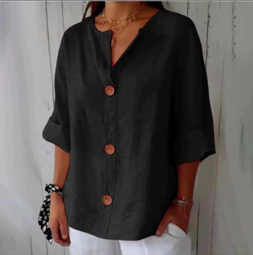 Camisa Holgada de Talla Grande - Summer Linen Clothing For Women reseña y precio