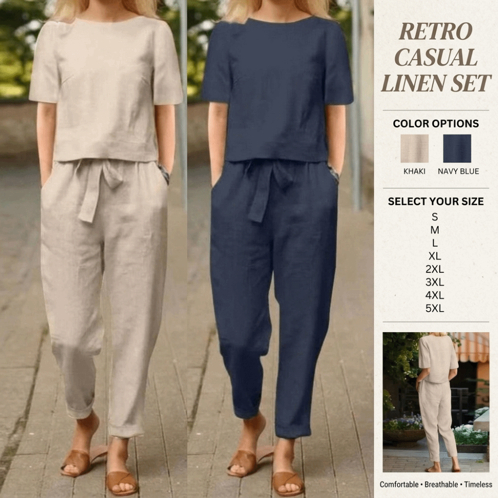Traje de Verano de Dos Piezas  - Summer Linen Clothing For Women reseña y precio