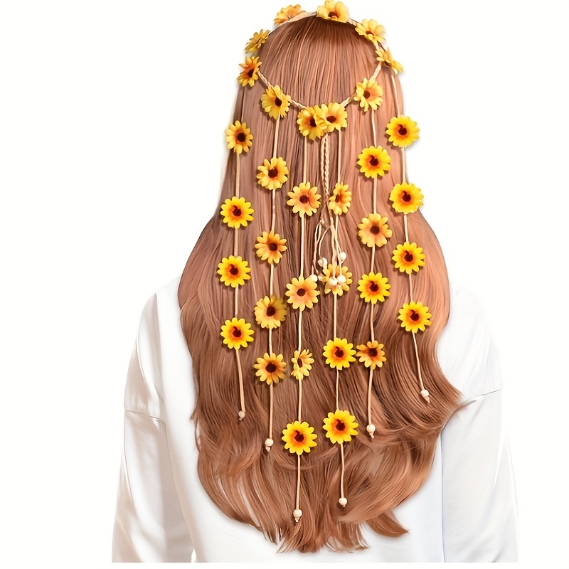 Diadema hippie de flores, coro - Summer Linen Clothing For Women reseña y precio