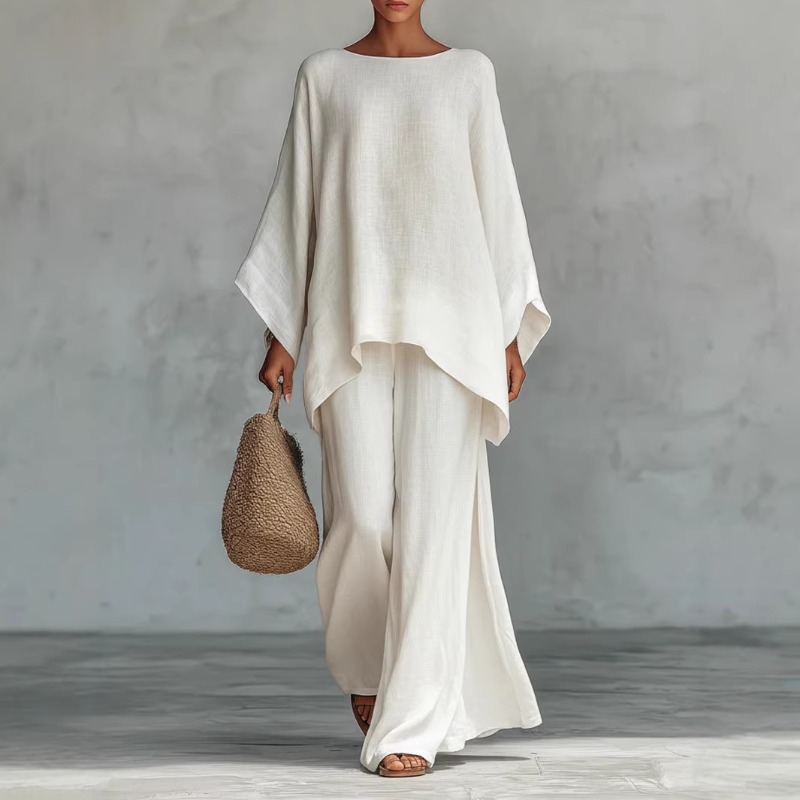 Conjunto de 2 Piezas de Pantal - Summer Linen Clothing For Women reseña y precio